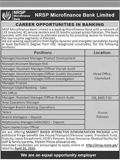 NRSP microfinance bank jobs update 2026